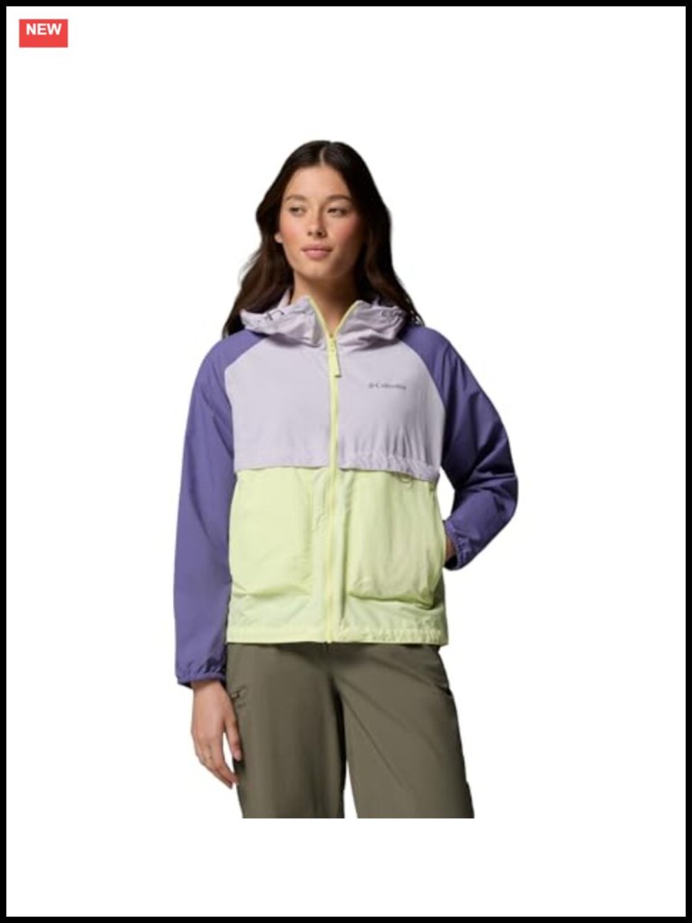 Columbia Women's Windbreaker Jacket Nylon Lightweight Water Repellent Anorak